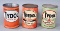2-Tydol & Veedol One Quart Round Metal Cans