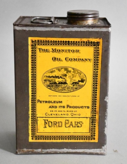 The Monitor Oil Company Half-Gallon Rectangle Metal Can