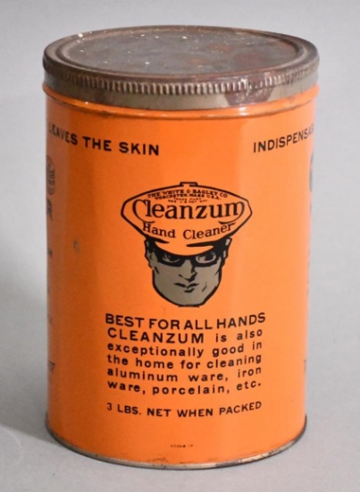Oilzum w/Logo Cleanzum Hand Cleaner Round Metal Can
