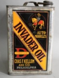 Invader Oil w/Logo Medium D Five Gallon Square Metal Can