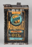 Jenny Automobile Light Oil w/Factory Scene One Gallon Rectangle Metal Can