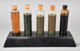 5-Embossed Shell Sample Bottle w/Wood Display