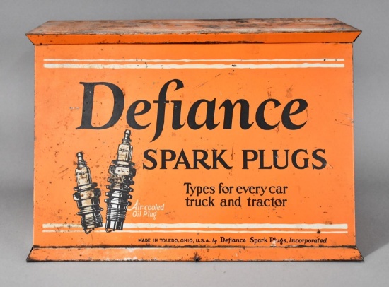 Defiance Spark Plugs "Types for every car truck & tractors" Metal Counter-Top Display