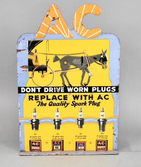 AC Spark Plugs "Don't Drive Worn Plugs" Counter-Top Metal Display (TAC)