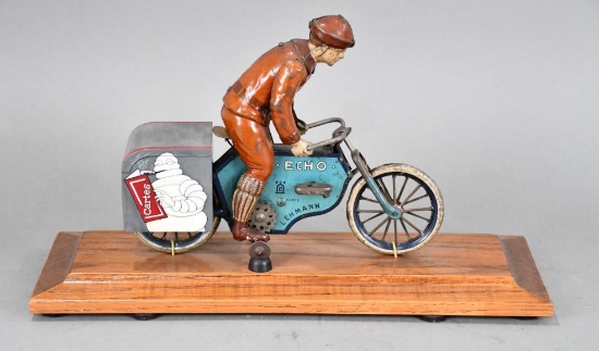 Lehmenn Toy Windup Motorcycle w/Michelin Cartes/Guides