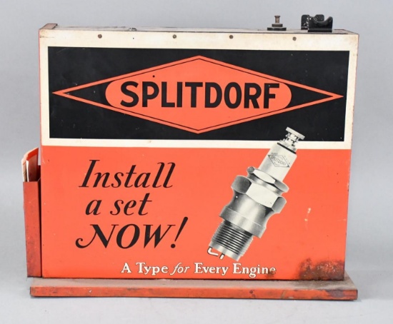 Splitdorf "Install a Set Now!" Counter-Top Point of Sale Metal Display (TAC)