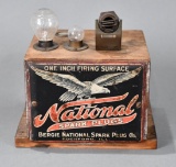National Spark Plug Counter-Top Point of Sale Wood Display/Tester