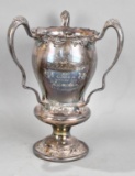 1st Place Post Reliability Tour 1910 Hupmobile Silver Plated Trophy