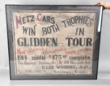 1914 Metz Cars Win Both Trophies in Glidden Tour Canvas Sign