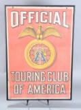 Official Touring Club of America Metal Sign Framed