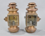 2-Brass Kerosene Carriage Lampes