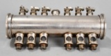 6-Place Central Oiler Tank & Valves Nickel Plated