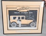 Original Artwork for National Twelve Cylinder Cars 1918