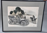 Original Advertising Art for a 1906 Oldsmobile Ad