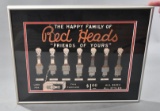 The Happy Family of Red Head Spark Plugs Cardboard Sign