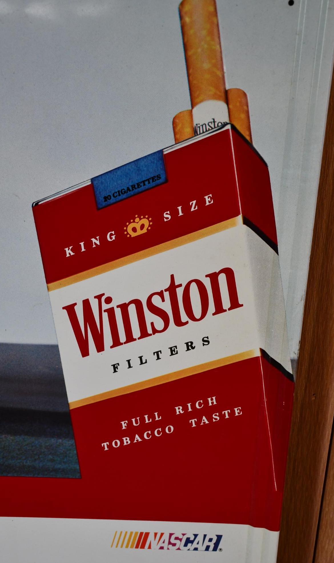 winston cigarette collectibles Vintage Cigarettes Box of Wood Matches Advertising Winston Cigarette Southwest Scene 1957