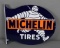 Michelin Tires w/Bibendum Smoking a Cigar Porcelain Flange Sign (TAC)