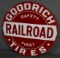 Goodrich Tires Railroad Safety First Porcelain Sign (TAC)