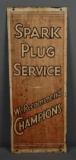 Spark Plug Service We Recommend Champions (spark plugs) Metal Sign (TAC)
