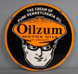 Oilzum Motor Oil & Lubricants (black) w/Logo Metal Sign (TAC)