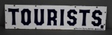 Tourists Blue List Travel Service Logo Porcelain Sign (TAC)