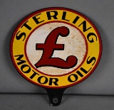 Sterling Motor Oils w/Logo Metal Lubster Paddle Sign (TAC)