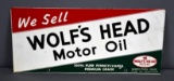 We Sell Wolf's Head Motor Oil w/Logo Metal Rack Sign (TAC)
