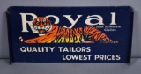 Royal Quality Tailors Lowest Prices w/Tiger Logo Metal Rack Sign (TAC)