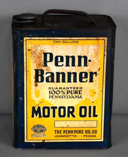 Penn-Banner Motor Oil Two-Gallon Metal Can