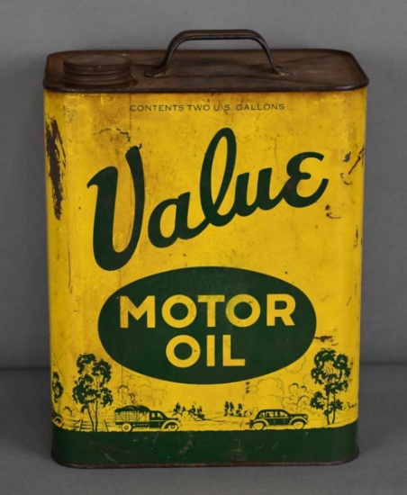 Valuve Motor Oil w/Graphics Two-Gallon Metal Can