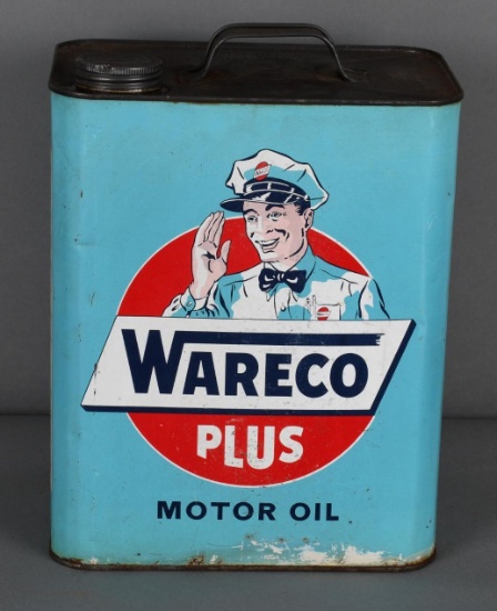 Wareco Plus Motor Oil w/Logo Two-Gallon Metal Can
