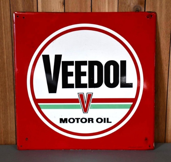 Veedol Motor Oil w/Logo Porcelain Sign (TAC)