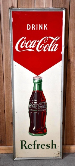 Drink Coca-Cola Refresh w/Bottle Metal Sign (TAC)