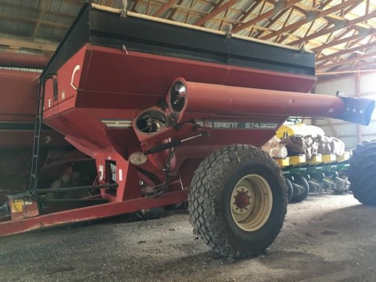 Brent 674 grain cart w/ roll tarp, hyd. auger