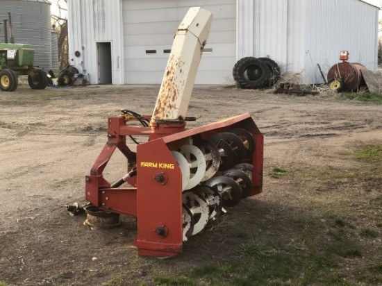 Farm King twin auger 2 stage 3 pt. snow blower