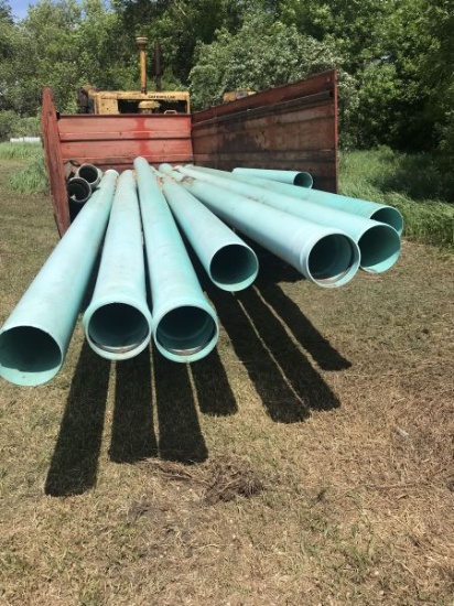 9" irrigation pipe, (7) full pieces plus others