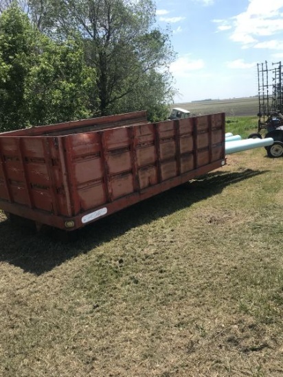 16' steel grain truck box w/ hoist
