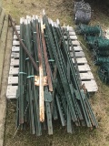 Pile of steel fence posts (most are new) Approx. 30