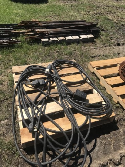 Pallet w/ (2) 220 cords