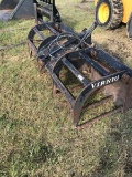 Manure bucket w/ fork attachment for skid steer