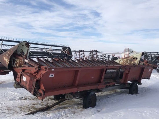 20’ IH header w/ pans