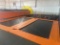 trampoline foam pit with steps and wall padding