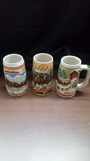 Budweiser beer steins