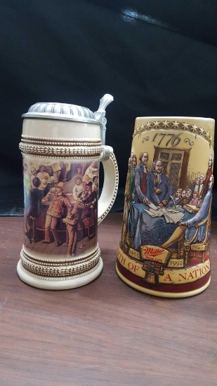 Two beer steins