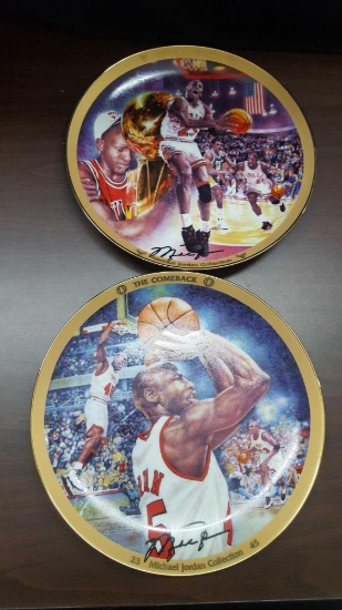 Sports memorabilia basketball plates