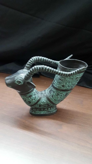 Antelope head vase