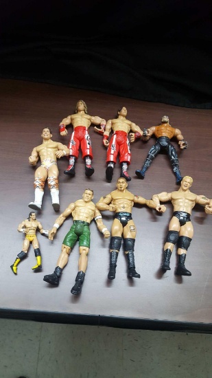 8 wrestling action figures