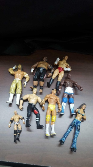 8 wrestling action figures