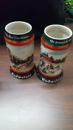 Budweiser beer steins