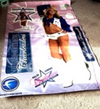 Life-size Dallas cowboys cheerleader sticker
